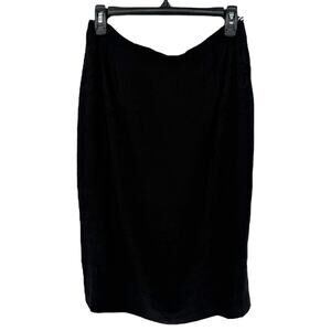 1980s Vintage d’ore Black Silk Jacquard Midi Pencil Skirt Women’s 12